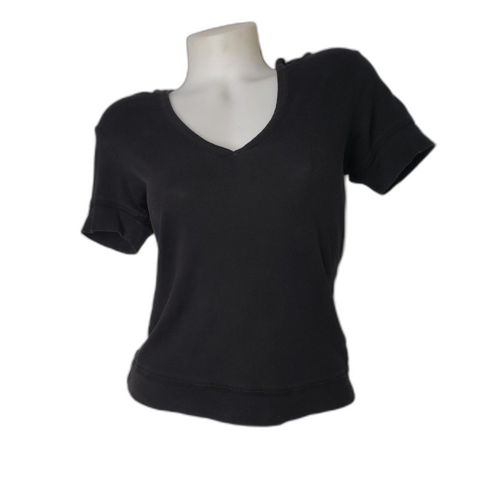 Vintage 90's Hooded Black T Shirt Juniors Size Large